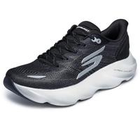 Skechers Aero Burst Performance Zapatillas para Hombre, Black Textile/White Trim, 47 EU