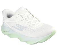 Skechers Aero Burst - Tenis sin Cordones para Mujer, Color Blanco Roto/Verde, Talla 8.5