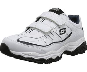 Skechers After Burn Memory Fit-Final Cut, Zapatillas Hombre, White/Navy, 40 EU