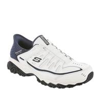 Skechers Afterburn M. Fit Grill Captain, Mocasín Hombre, Color Blanco y Azul Marino, 44 EU