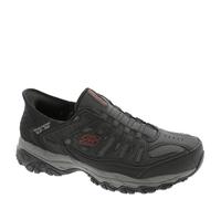 Skechers Afterburn M. Fit Ridgeburn Manos Libres Slip-in, Mocasín Hombre, Negro, Gris Oscuro, 45 EU
