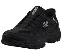 Skechers Afterburn M. Fit Ridgeburn - Mocasines sin cordones para hombre, Negro/Negro, 11 Wide