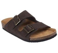 Skechers Ajuste relajado para hombre: Aidan - Sandalias Leelan, Chocolate, 10