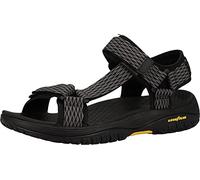 Skechers - Ajuste relajado para hombre: Lomell - Sandalias Rip Tide, Negro Gris Bkgr Negro Gris, 43 EU