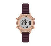 Skechers Aliso Reloj Digital de Poliuretano borgoña para Mujer (Modelo: SR6342)
