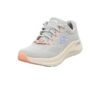 Skechers Arch Fit 2.0 Big League, Tenis Bajos Mujer, Light Grey Mesh Periwinkle Coral Trim, 37 EU