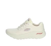 Skechers Arch Fit 2.0 Big League, Tenis Bajos Mujer, Natural Mesh/Mauve & Lavender Trim, 38.5 EU