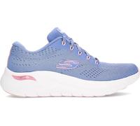 Skechers Arch Fit 2.0 Big League - Tenis para Mujer, Malla Azul y Ribete Rosa, 37 EU