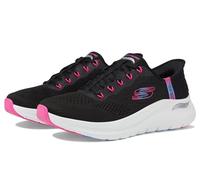 Skechers Arch Fit 2.0 Easy Chic - Tenis sin Cordones para Mujer, BKHP=Negro/Rosa Intenso, 37.5 EU