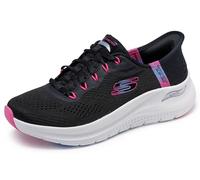 Skechers Arch Fit 2.0 Easy Chic - Tenis sin Cordones para Mujer, BKHP=Negro/Rosa Intenso, 36.5 EU