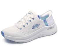 Skechers Arch Fit 2.0 Easy Chic - Tenis sin Cordones para Mujer, Wbl=Blanco/Azul, 37.5 EU