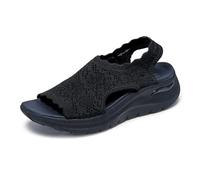 Skechers Arch Fit 2.0-Flawless Choice Sandalia deportiva Negro, 36 EU, Negro, 36 EU