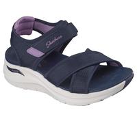Skechers Arch FIT 2.0 - Sandalias Planas Feelin' Bright para Mujer, Color Azul Marino, Talla 3