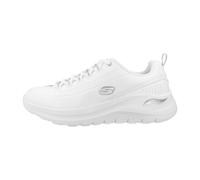 Skechers Arch Fit 2.0 Star Bound - Tenis para Mujer, Piel Blanca y Ribete Plateado, 39 EU
