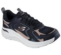 Skechers Arch Fit 2.0 Vintage Luxe, Zapatillas Mujer, Black Leather/Mesh/Rosegold Trim, 37.5 EU