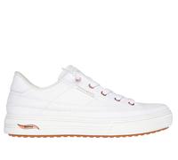 Skechers Arch Fit Arcade, Zapatillas Mujer, Lona Blanca con Ribete de Oro Rosa, 41 EU