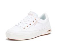 Skechers Arch Fit Arcade-Meet Ya There - Tenis para Mujer, Blanco, 8 Wide