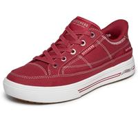 Skechers Arch Fit Arcade-See Ya There - Zapatos sin Cordones para Mujer, Rojo, 7