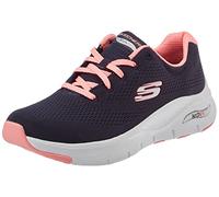 Skechers Arch Fit Big Appeal, Sneakers Mujer, Navy Mesh/Coral Trim, 36.5 EU