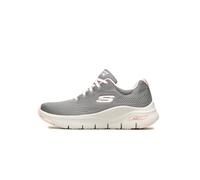 Skechers Arch Fit Big Appeal, Zapatillas Mujer, Gray Knit Mesh Pink Trim, 36 EU