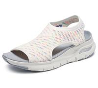 Skechers Arch FIT-Catchy Wave - Sandalia para mujer, Blanco Multi, 39 EU