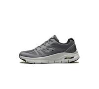 Skechers ARCH FIT CHARGE BACK, Zapatillas para Hombre, Charcoal Textile/Synthetic/Black Trim, 39.5 EU