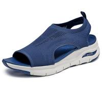 Skechers Arch Fit City Catch Mujer Sandali, Navy Knit, 40 EU