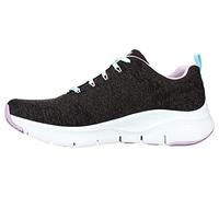 Skechers Arch Fit Comfy Wave, Zapatillas Mujer, Negro (Black/Lavender), 40 EU