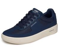 Skechers Arch FIT Court Break Comodo - Tenis cómodos para Hombre, Microfibra Azul Marino/duraleather, Talla 42