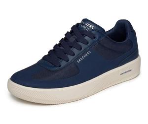 Skechers Arch FIT Court Break Comodo - Tenis cómodos para Hombre, Microfibra Azul Marino/duraleather, Talla 7.5 UK