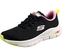 Skechers Arch Fit Infinity Cool, Zapatillas Mujer, Black Mesh/Multi Trim, 36 EU