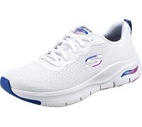 Skechers Arch Fit Infinity Cool, Zapatillas Mujer, White Mesh/Multi Trim, 36 EU
