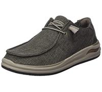 Skechers Arch Fit Melo - Zapatos Casuales para Hombre, Lona Gris Pardo Oscuro, 41 EU