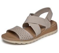 Skechers Arch FIT Oasis B Perf - Sandalias Planas para Mujer, Color Gris Pardo, Talla 6