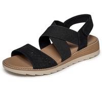 Skechers Arch FIT Oasis B Perf - Sandalias Planas para Mujer, Color Negro, Talla 5