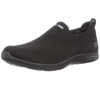 Skechers ARCH FIT REFINE DON'T GO, Zapatillas sin cordones para Mujer, Black Heathered Knit, 38.5 EU