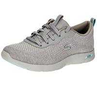 Skechers Arch Fit Refine Lavish Wish Mujer Scarpe da ginnastica, Gray Engineered Knit/Light Blue Trim, 40 EU