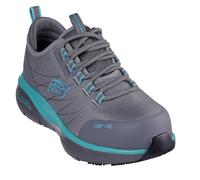 Skechers Arch Fit Sr EbinalFire y botas de seguridad para mujer, Tela sintética gris aguamarina, 38 EU