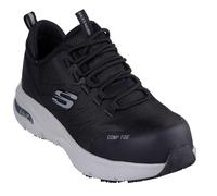 Skechers Arch Fit Sr EbinalFire y Botas de Seguridad para Mujer, Tela sintética Negra y Gris, 38 EU