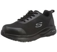 Skechers Arch Fit Sr Ringstap, Zapatos de trabajo Hombre, Black Textile/Synthetic, 43 EU