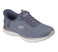 Skechers Arch FIT Summits - Zapatillas Deportivas Suaves y Brillantes para Mujer, Color Pizarra, Talla 4