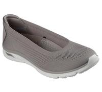 Skechers Arch FIT Sunny Zen Walk - Tenis para Mujer, Color Gris Pardo Oscuro, Talla 36