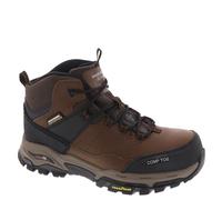 Skechers Arch Fit Tarver Composite Toe, Zapatos de construcción Hombre, Marrón, 42.5 EU