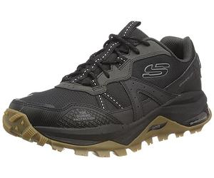 Skechers Arch Fit Trail Air, Zapatos de Trekking Hombre, Black Leather/Mesh/Trim, 43 EU