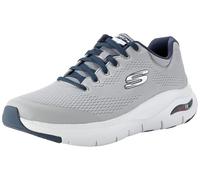 Skechers Arch FIT, Zapatillas Hombre, Gray Textile Synthetic Azul Marino Trim, 41.5 EU