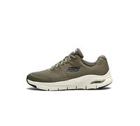 Skechers Arch FIT, Zapatillas Hombre, Ribete Sintético Textil Verde Oliva, 44 EU