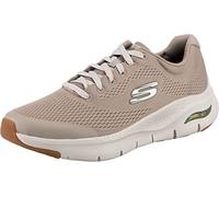 Skechers Arch FIT, Zapatillas Hombre, Taupe Textile Synthetic Trim, 45 EU