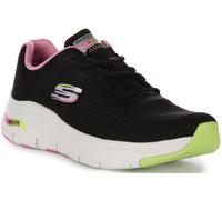SKECHERS Arco Para Infinito Comodidad Malla Mujer Zapatillas Negras Azul Ru 3-8