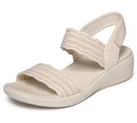 Skechers Arya Favorite Finds - Sandalias Planas para Mujer, Color Blanco, Talla 7