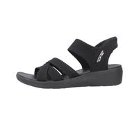 Skechers - Arya Flat Sandal - Shoes - Mujer - Negro - 36 EU -